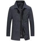 Homme Manteau Col Classique