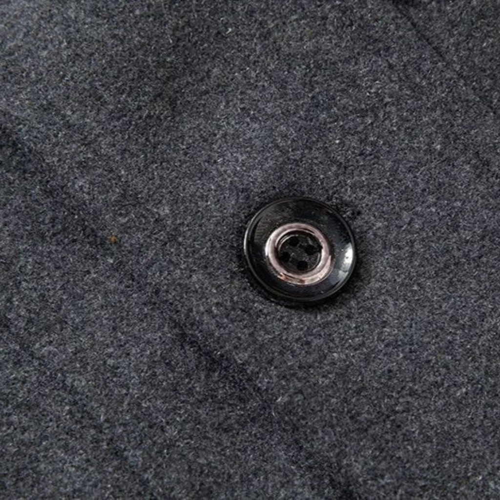 Manteau Col Montant Zippé Boutonné Pour Homme