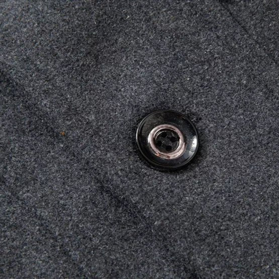 Manteau Col Montant Zippé Boutonné Pour Homme