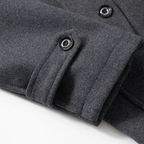 Manteau Col Montant Zippé Boutonné Pour Homme