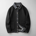 Cardigan Denim Bordures Contrastées Maille Poches Pour Homme