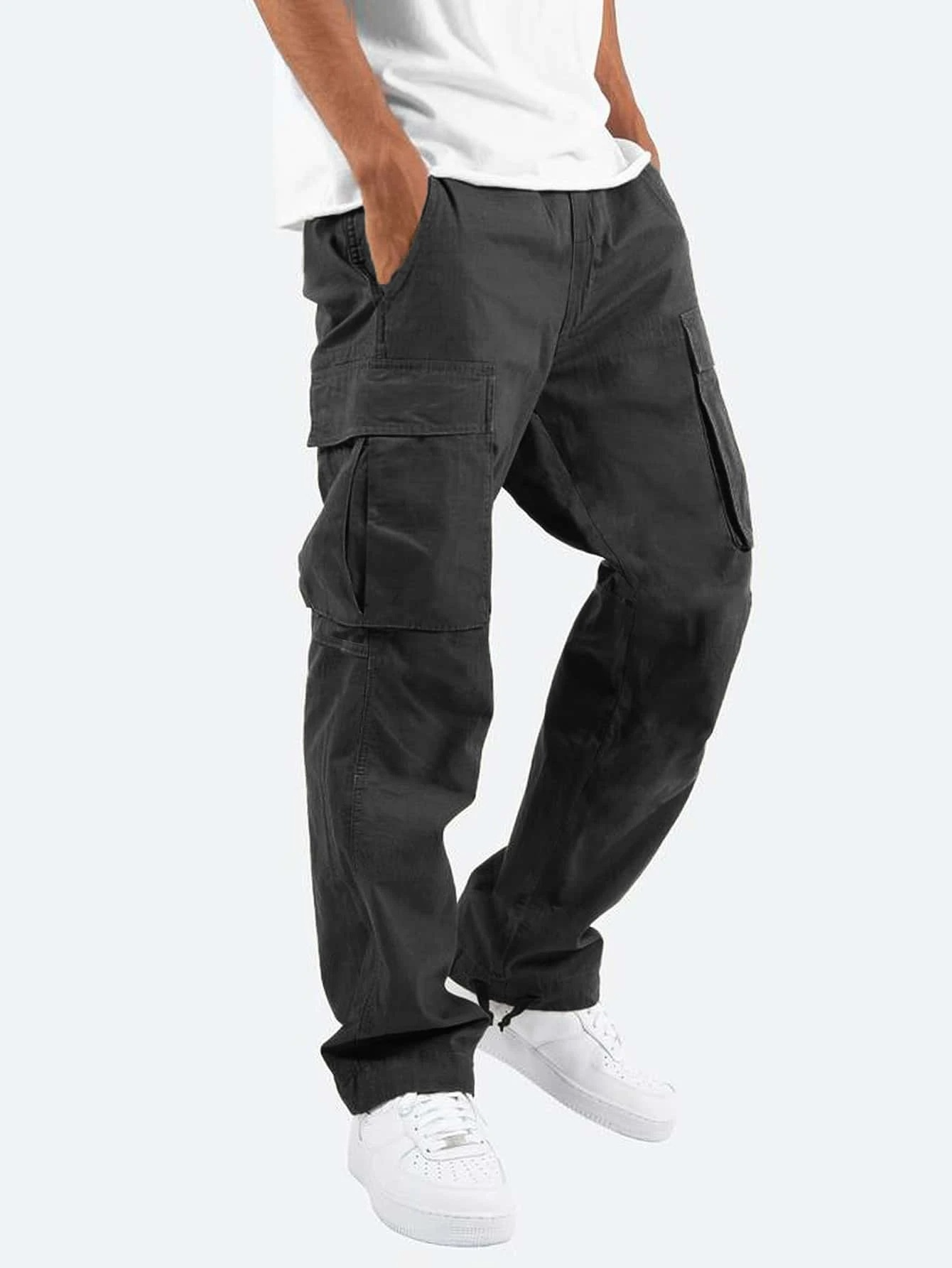 Homme Pantalon Cargo Ample