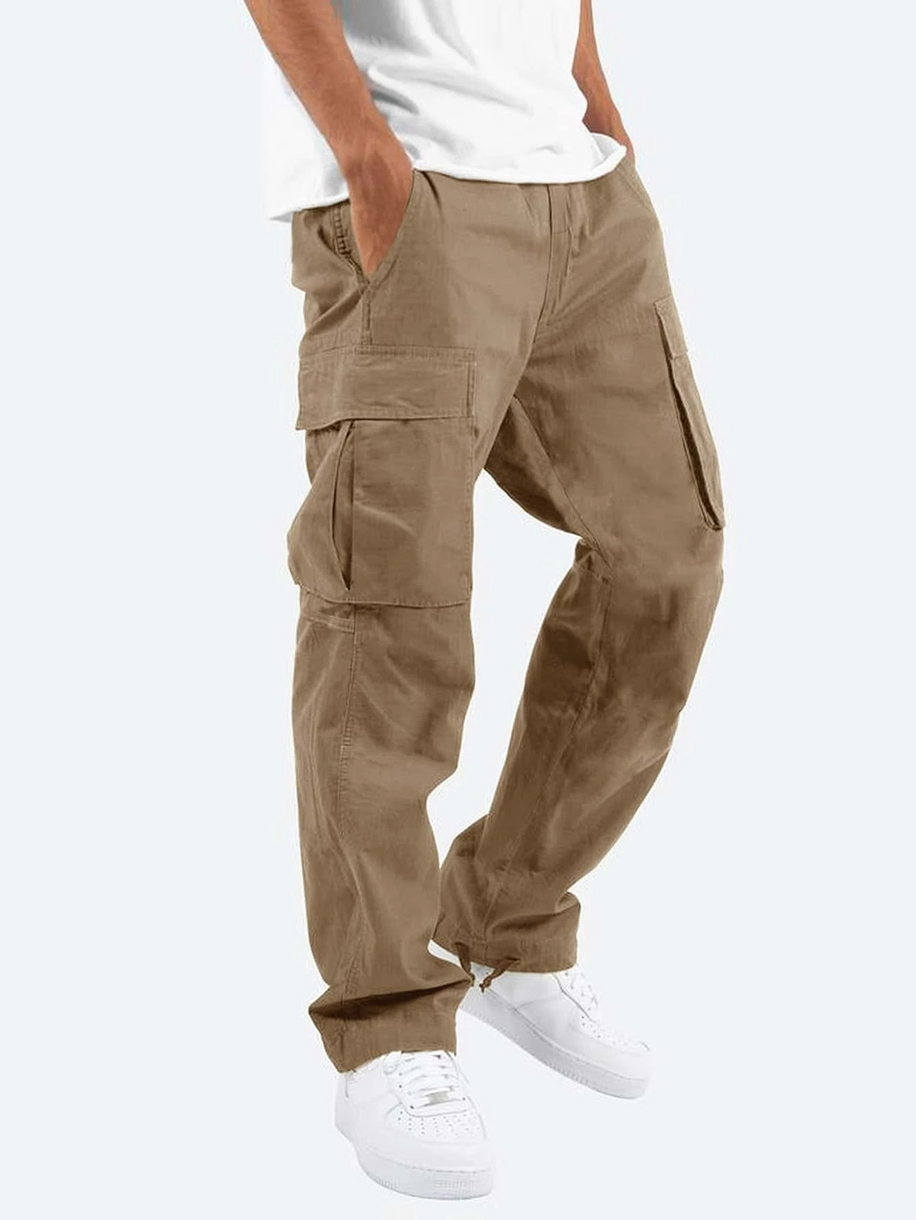 Homme Pantalon Cargo Ample
