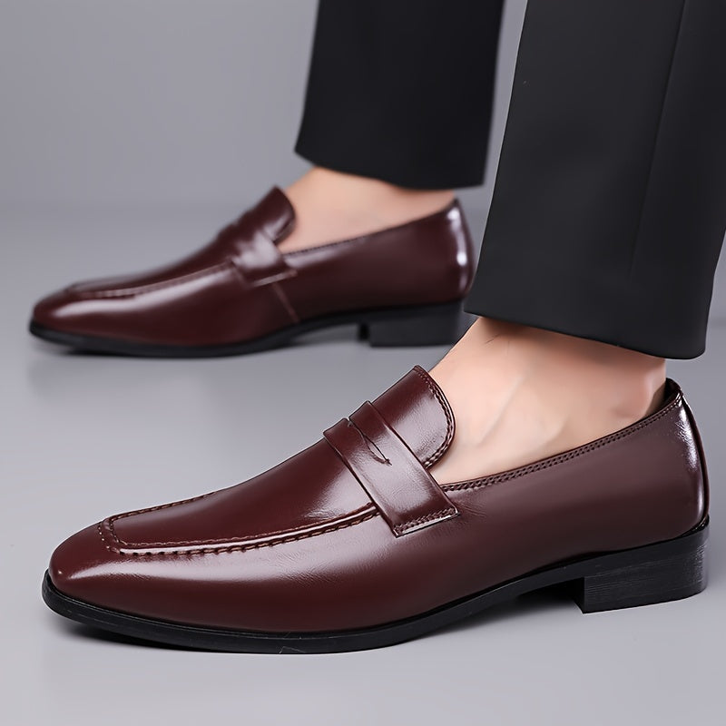 Mocassins Bride Finition Habillée À Enfiler Bout Rond Pour Homme
