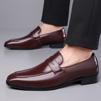 Mocassins Bride Finition Habillée À Enfiler Bout Rond Pour Homme