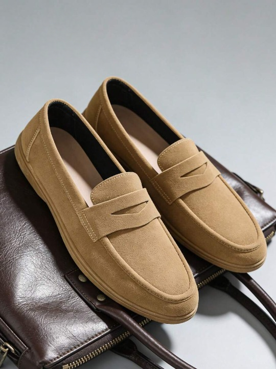 Mocassins Bride À Lacets Coutures Apparentes Pour Homme