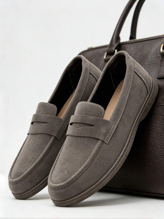 Mocassins Bride À Lacets Coutures Apparentes Pour Homme