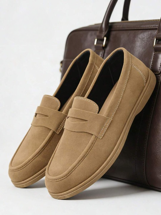Mocassins Bride À Lacets Coutures Apparentes Pour Homme