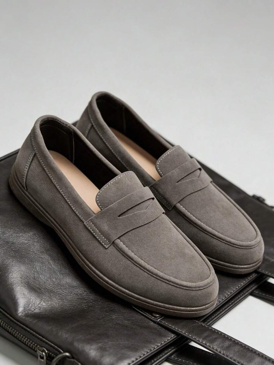 Mocassins Bride À Lacets Coutures Apparentes Pour Homme