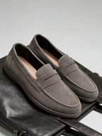 Mocassins Bride À Lacets Coutures Apparentes Pour Homme