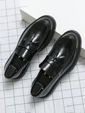 Mocassins Bride Frangée Bout Rond Pour Homme