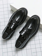 Mocassins Bride Frangée Bout Rond Pour Homme
