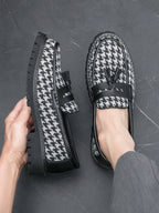 Mocassins Bride Frangée Bout Rond Pour Homme