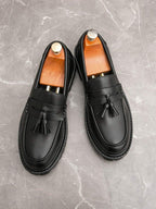 Mocassins Bride Frangée Bout Rond Pour Homme