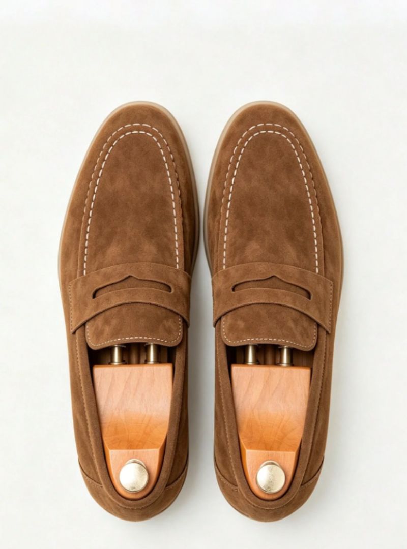 Mocassins Empeigne Unie Bride À Enfiler Pour Homme