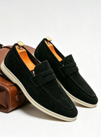 Mocassins Empeigne Unie Bride À Enfiler Pour Homme