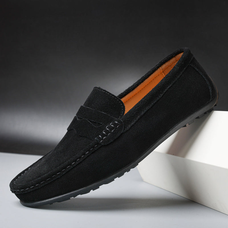 Mocassins À Enfiler Coutures Apparentes Pour Homme