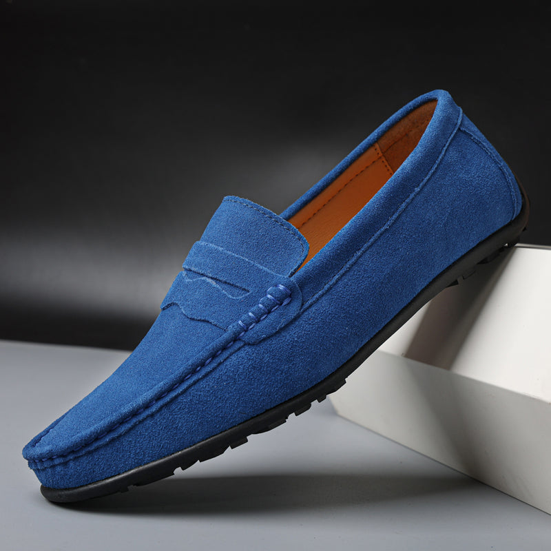 Mocassins À Enfiler Coutures Apparentes Pour Homme