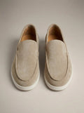 Mocassins À Enfiler Coutures Apparentes Empeigne Unie Pour Homme