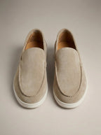 Mocassins À Enfiler Coutures Apparentes Empeigne Unie Pour Homme