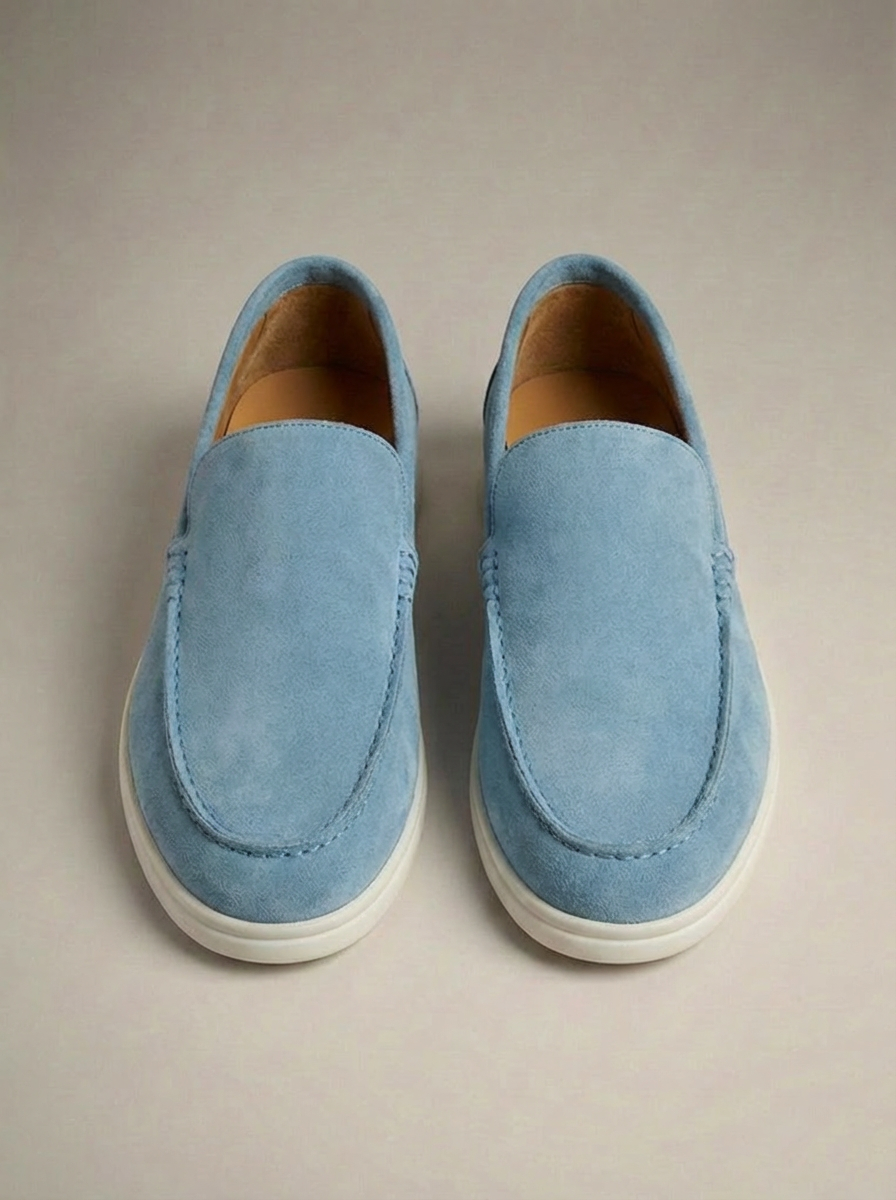 Mocassins À Enfiler Uni Coutures Apparentes Empeigne Unie Pour Homme