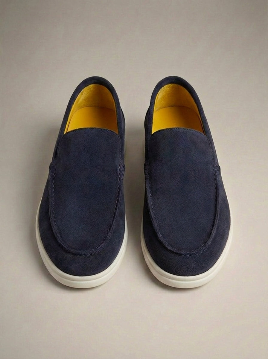 Mocassins À Enfiler Uni Coutures Apparentes Empeigne Unie Pour Homme