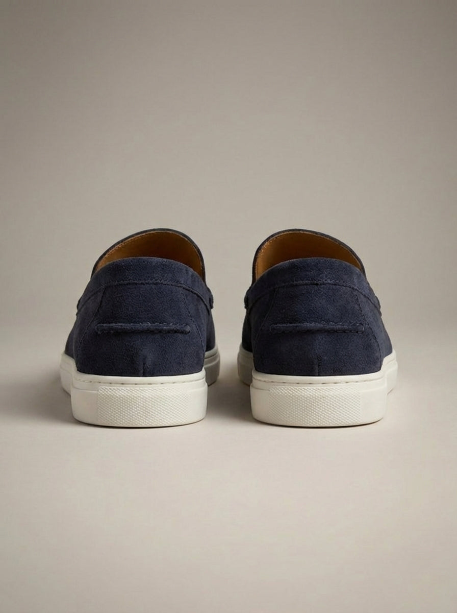 Mocassins À Enfiler Coutures Apparentes Empeigne Unie Pour Homme