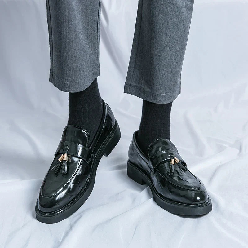 Mocassins Pampilles À Enfiler Bout Rond Pour Homme