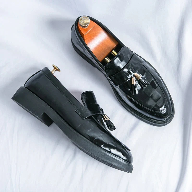 Mocassins Pampilles À Enfiler Bout Rond Pour Homme