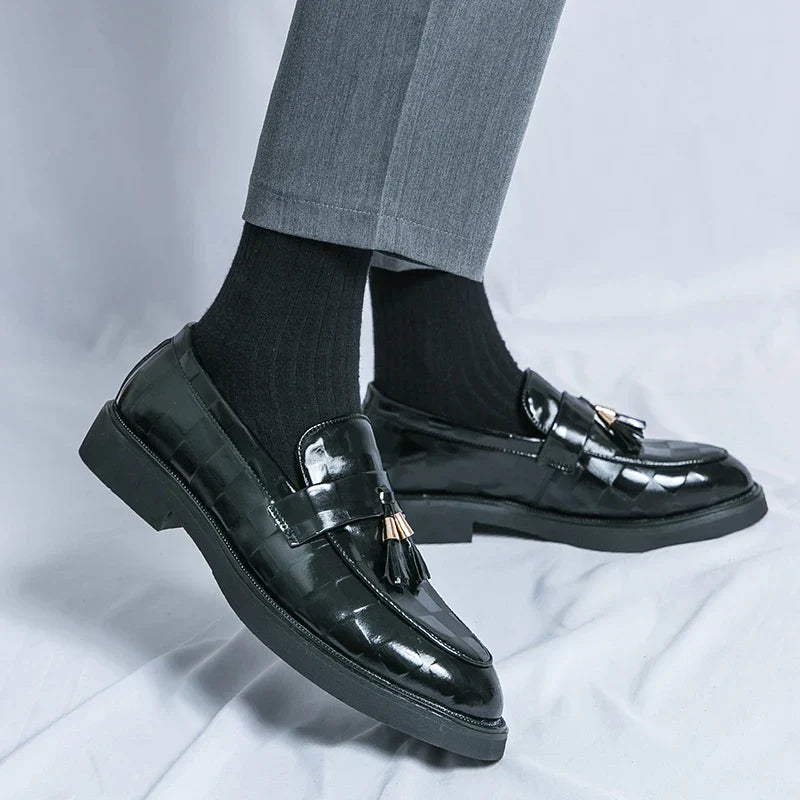 Mocassins Pampilles À Enfiler Bout Rond Pour Homme