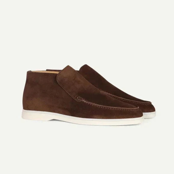 Mocassins Montantes À Lacets Coutures Apparentes Pour Homme