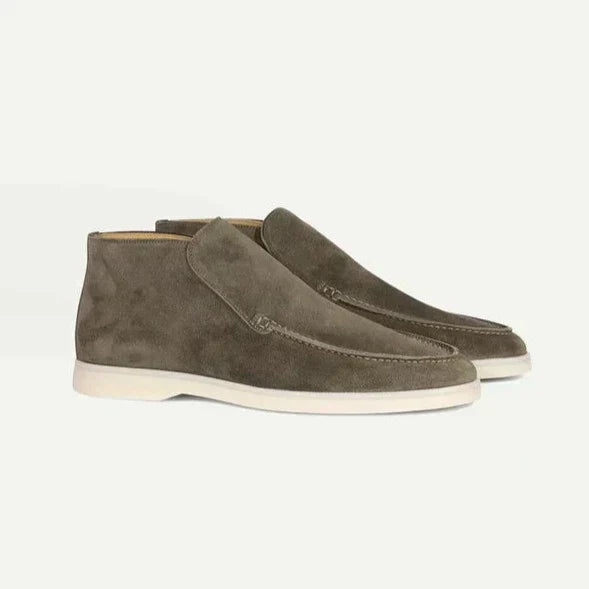 Mocassins Montantes À Lacets Coutures Apparentes Pour Homme