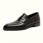 Mocassins Penny Bout Allongé À Lacets Semelle Basse Pour Homme
