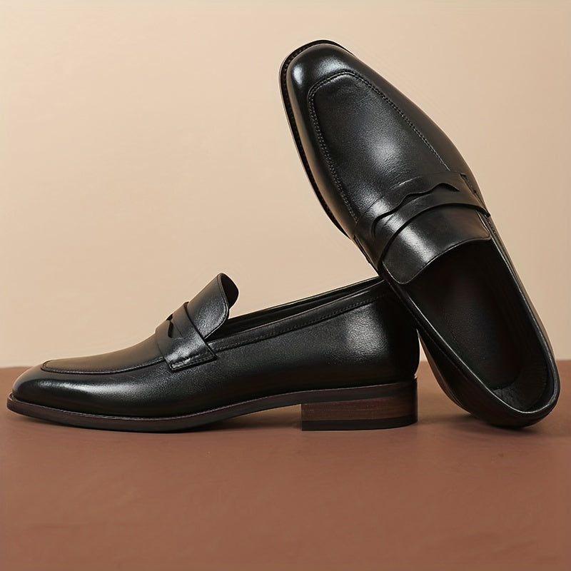 Mocassins Penny Bout Allongé À Lacets Semelle Basse Pour Homme