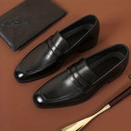 Mocassins Penny Bout Allongé À Lacets Semelle Basse Pour Homme