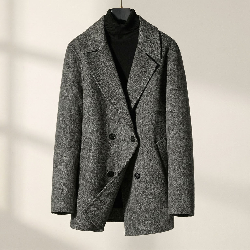 Homme Manteau Croisé Laine