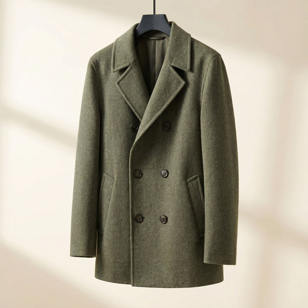 Homme Manteau Croisé Laine