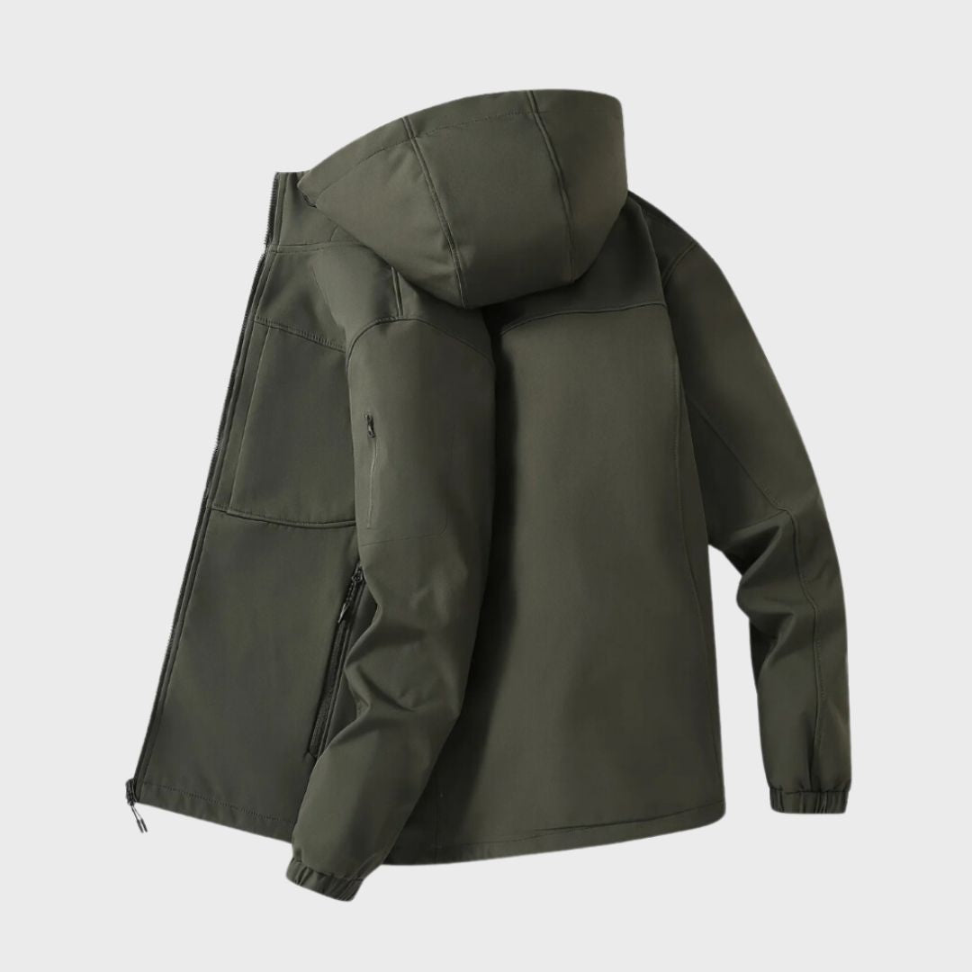 Veste Softshell Déperlante À Capuche Zippée Pour Homme