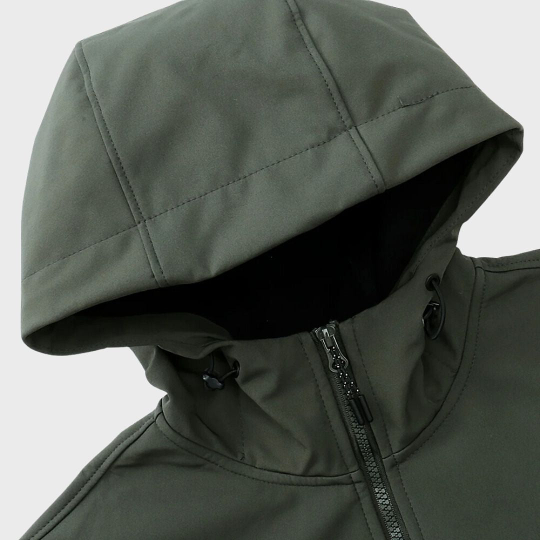 Veste Softshell Déperlante À Capuche Zippée Pour Homme