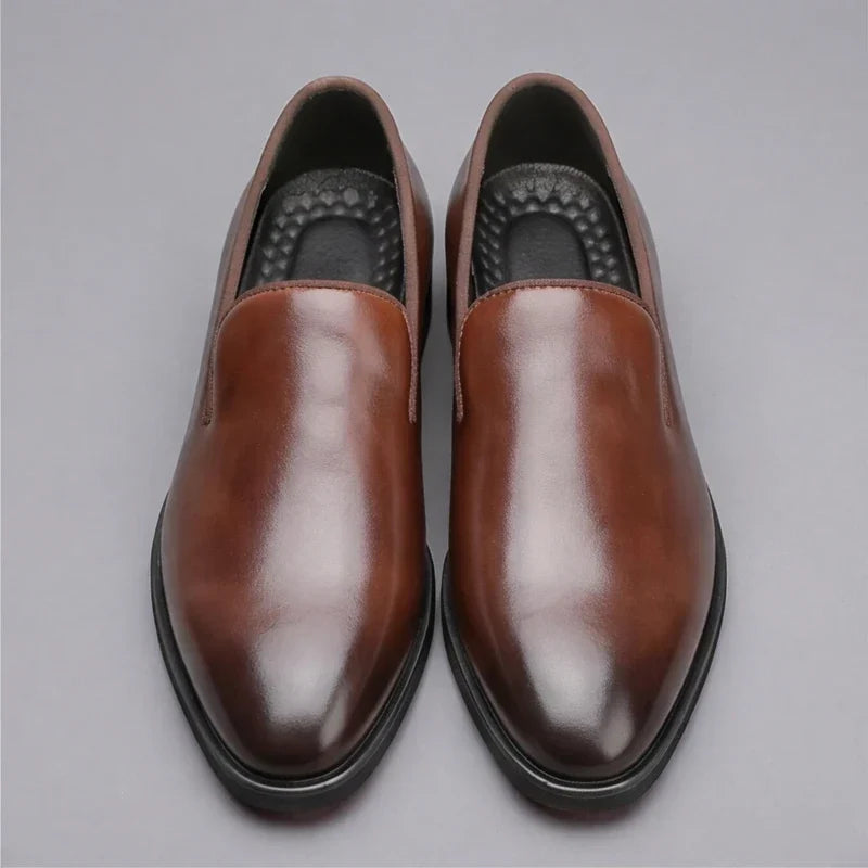 Homme Mocassins Aspect Cuir