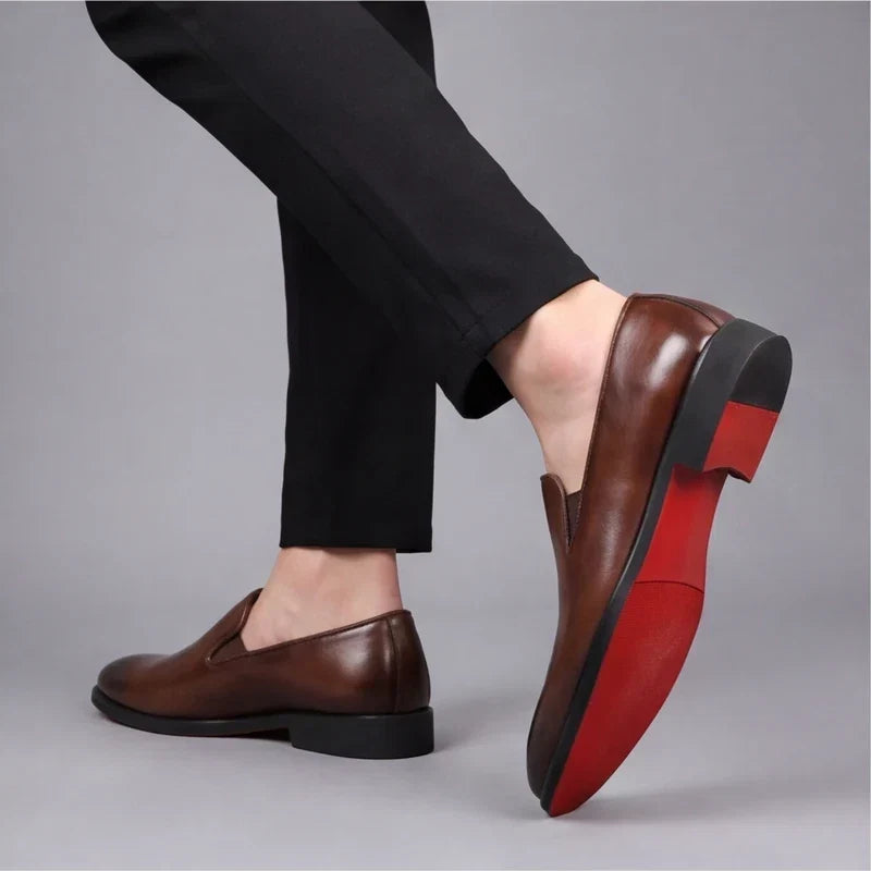 Homme Mocassins Aspect Cuir