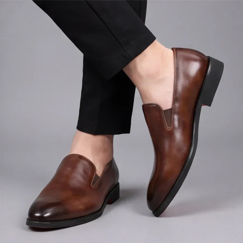 Homme Mocassins Aspect Cuir