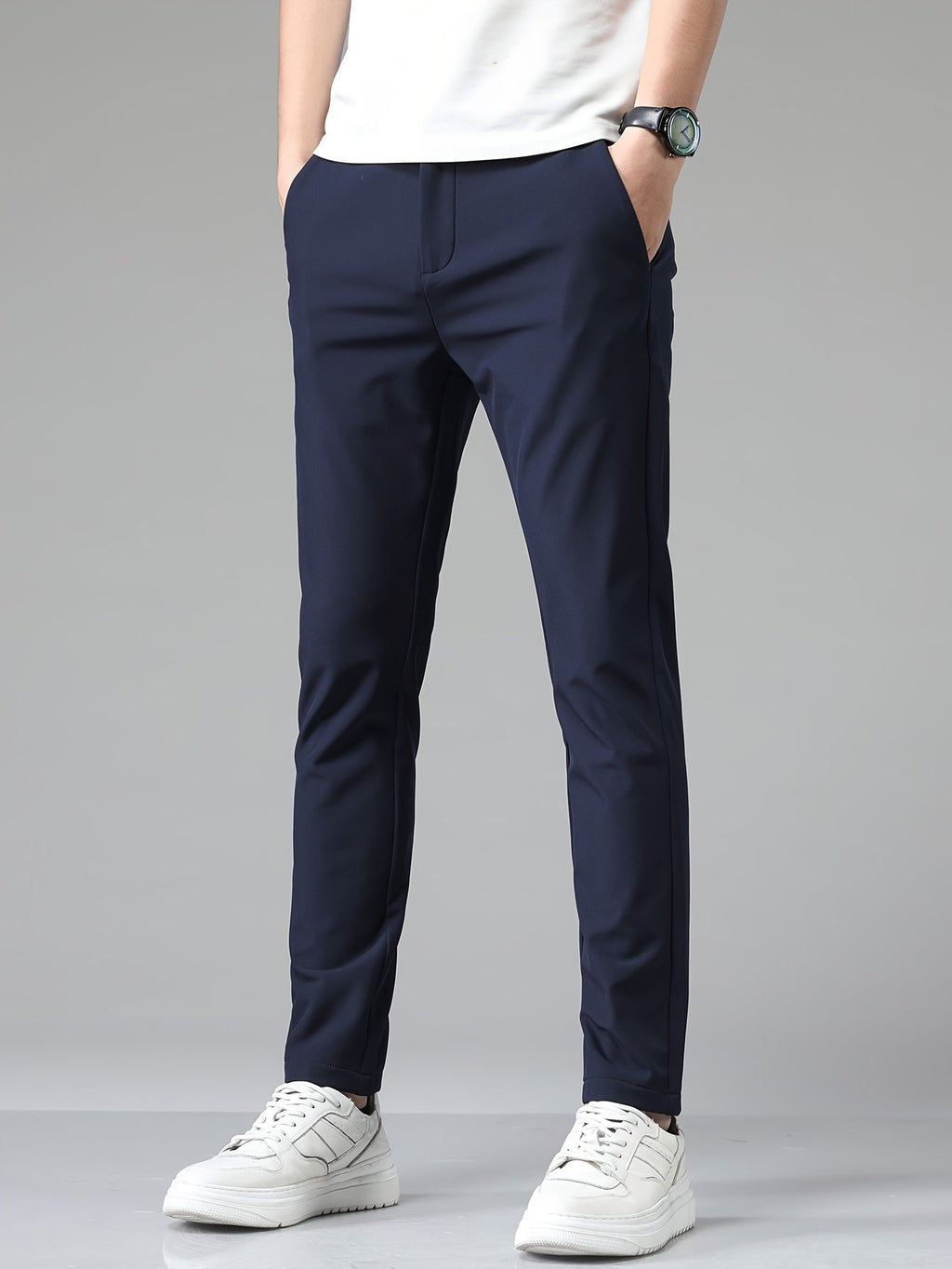 Homme Pantalon Taille Élastiquée