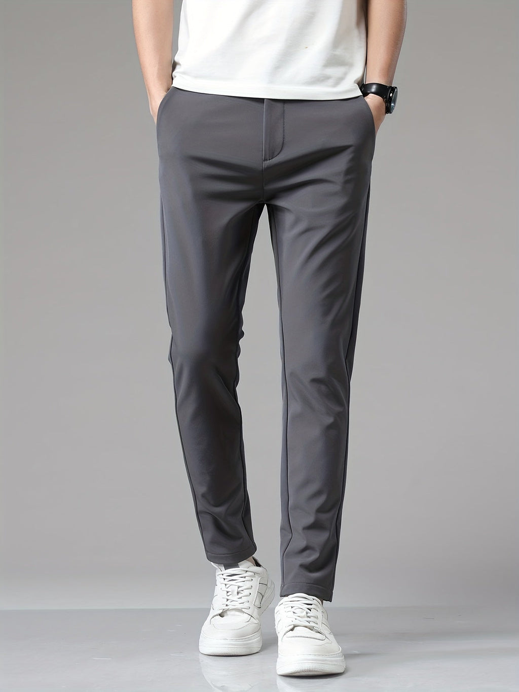 Homme Pantalon Taille Élastiquée