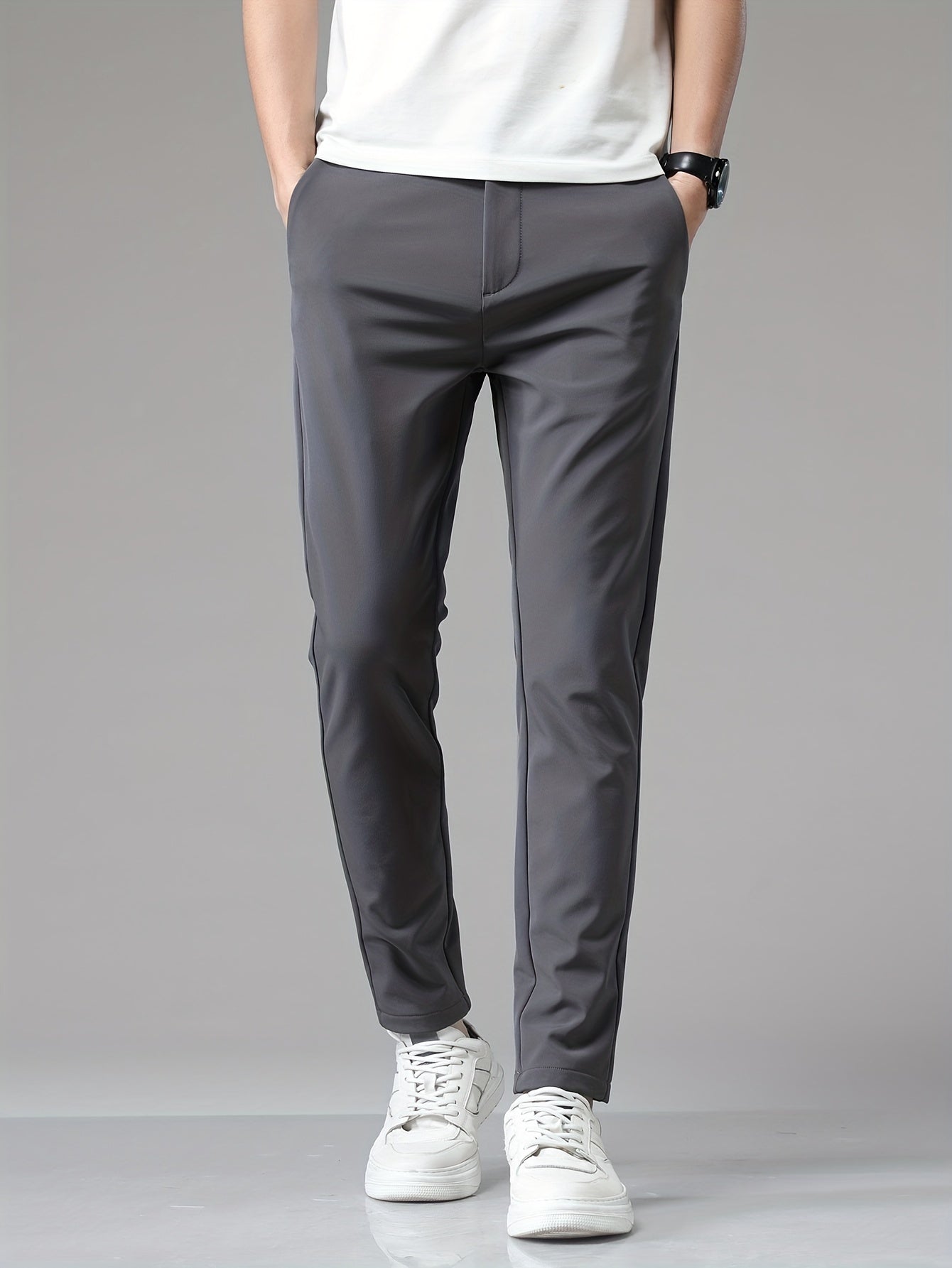 Homme Pantalon Taille Élastiquée
