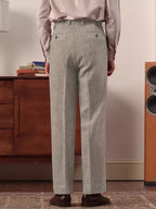Pantalon Plis Marqués Poches Coupe Droite Pour Homme