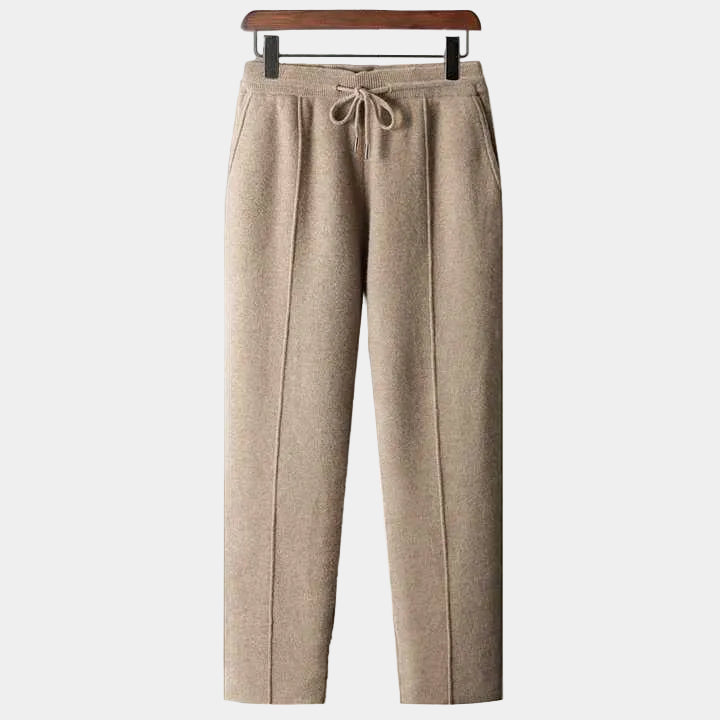 Pantalon Laine Taille à Cordon Poches Pour Homme