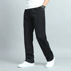 Homme Pantalon Droit Élastiqué
