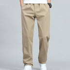 Pantalon Coupe Droite Taille Élastiquée Poches Pour Homme