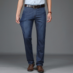 Pantalon Coupe Droite Zippé Boutonné Pour Homme